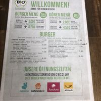 Menu at Attila Hildmann Organic Snackbar I in Berlin