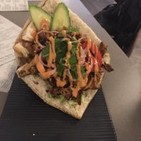Veganer Döner, super kross und alles frisch  at Attila Hildmann Organic Snackbar I in Berlin