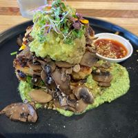 Veggies stack at Artisan Cafe in Rotorua