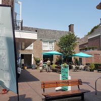 front terrace and street banner/sign at Imagine in Middelburg