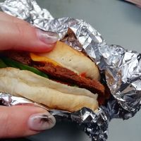 The outlaw burger at Mocky-D in Nottingham