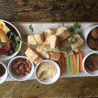 vegan platter  at Scratch Bar - Battersea Arts Centre in South West London