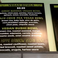 Vegan bowl menu, or make your own at Create in Astoria