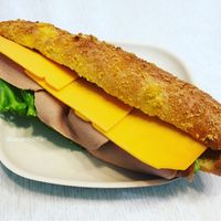 Gluten free filled baguette at Laelo in Paris