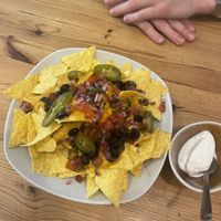 We also ordered Patatas al Horno, Pasta Fresca, and Cebolloas Encurtidas, but ate it too quickly to get pictures. Super scrumptious   at La Raposa del Poble Sec in Barcelona