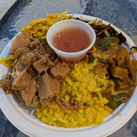 Curry plate at Moab Kitchen in Moab
