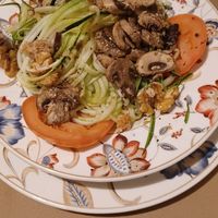 Espaguetis de calabcín al pesto at Setembre in Molins De Rei