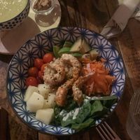 Vegan shrimp   at Integral in Formentera