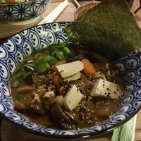 Ramen vegetariano at Integral in Formentera