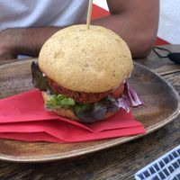 Vegan burger at Integral in Formentera