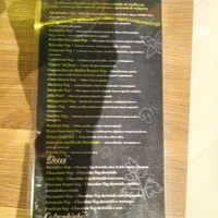 Vegan menu at Opte Pizzas in Curitiba