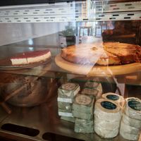 cakes and vegan cheese at Le Triple V in Caen