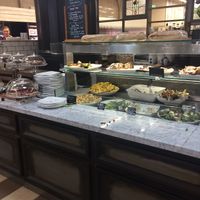 Salad selection in the cafe. at LIV Organic & Natural Food Market in Liverpool