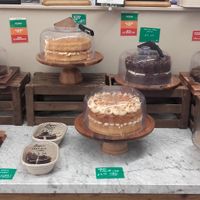 Cakes for sale per slice at LIV Organic & Natural Food Market in Liverpool