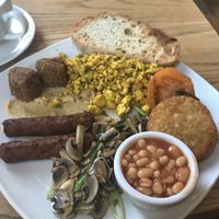Vegan breakfast at LIV Organic & Natural Food Market in Liverpool