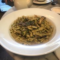 Wild mushroom pasta, nice and vegan  at LIV Organic & Natural Food Market in Liverpool