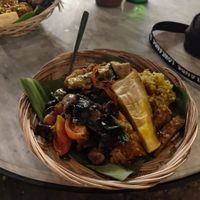 Buffet helping at 9 Angels Warung in Ubud