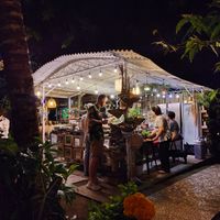 Buffet station at 9 Angels Warung in Ubud