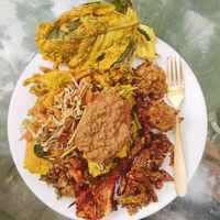 A plate full of deliciousness at 9 Angels Warung in Ubud