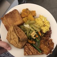 My plate at 9 Angels Warung in Ubud