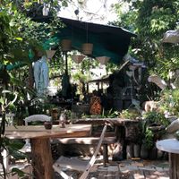 Beautiful atmospheric garden and indoor area, really special unique place  at 9 Angels Warung in Ubud