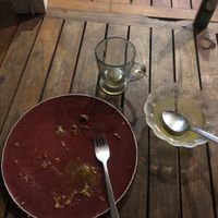 Couldn’t get a picture of what I ate, it was too delicious to wait! Here’s an after shot. Kombucha is amazing and I’m very picky.  at 9 Angels Warung in Ubud