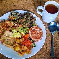 My meal from the buffet at 9 Angels Warung at 9 Angels Warung in Ubud