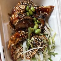 crispy gyoza, probably the best I’ve ever had, even before turning vegan.  at Foodstock  in Bratislava