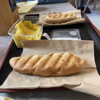 Yellow hummus   at Foodstock  in Bratislava