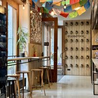 A random but fun sort of decor  at Foodstock  in Bratislava