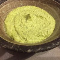 Green humus with peas and mint  at Foodstock  in Bratislava