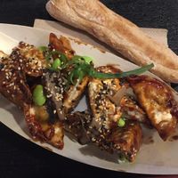 Gyozas with teriyaki sauce at Foodstock  in Bratislava