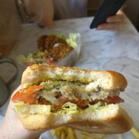 The mushroom burger at Petite Sophie in Mahon