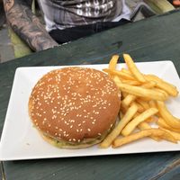 Bean burger 🍔 my brother ordered this twice !  at Petite Sophie in Mahon