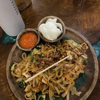 Mie goreng with rice noodles instead   at Atman Nourish Kafe in Ubud