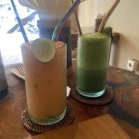 Nice fresh juices  at Atman Nourish Kafe in Ubud