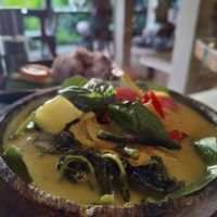 Balinese Curry with red rice at Atman Nourish Kafe in Ubud