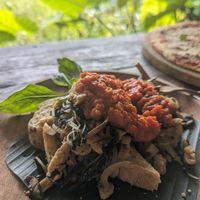 Scramble tempeh at Atman Nourish Kafe in Ubud