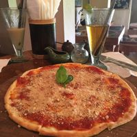 vegan pizza at Atman Nourish Kafe in Ubud