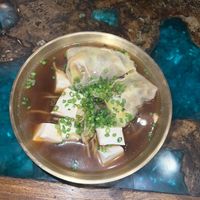 Ramen made vegan with wonton and tofu  at Atman Nourish Kafe in Ubud