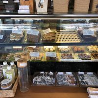 Dessert case at Atman Nourish Kafe in Ubud