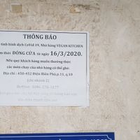 Ot say due to covid 19 they closed and recommend to visit the other vegan kitchen at Vegan Kitchen in Ho Chi Minh City