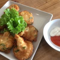 Deep fried mushroom with sesame at Vegan Kitchen in Ho Chi Minh City
