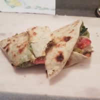 Falafel wrap with tartar sauce at Hajde in Budva