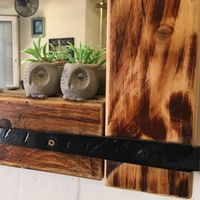 From recycled wood  at Hajde in Budva