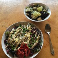 My 1st course. at Wonderland Healing Center Vegan Buffet in Koh Phangan