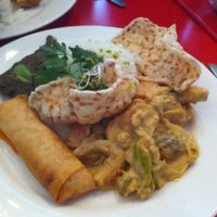 thai curry with tempeh chips and rice and.. at ACU in Utrecht