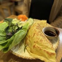 Bánh Xéo- a traditional crispy pancake   at Chay Long in Berlin