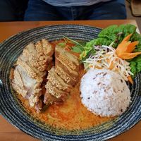 Yum red curry with faux duck at Chay Long in Berlin