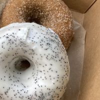 Lemon poppyseed and cinnamon sugar doughnuts   at Bloom Bake Shop in Madison